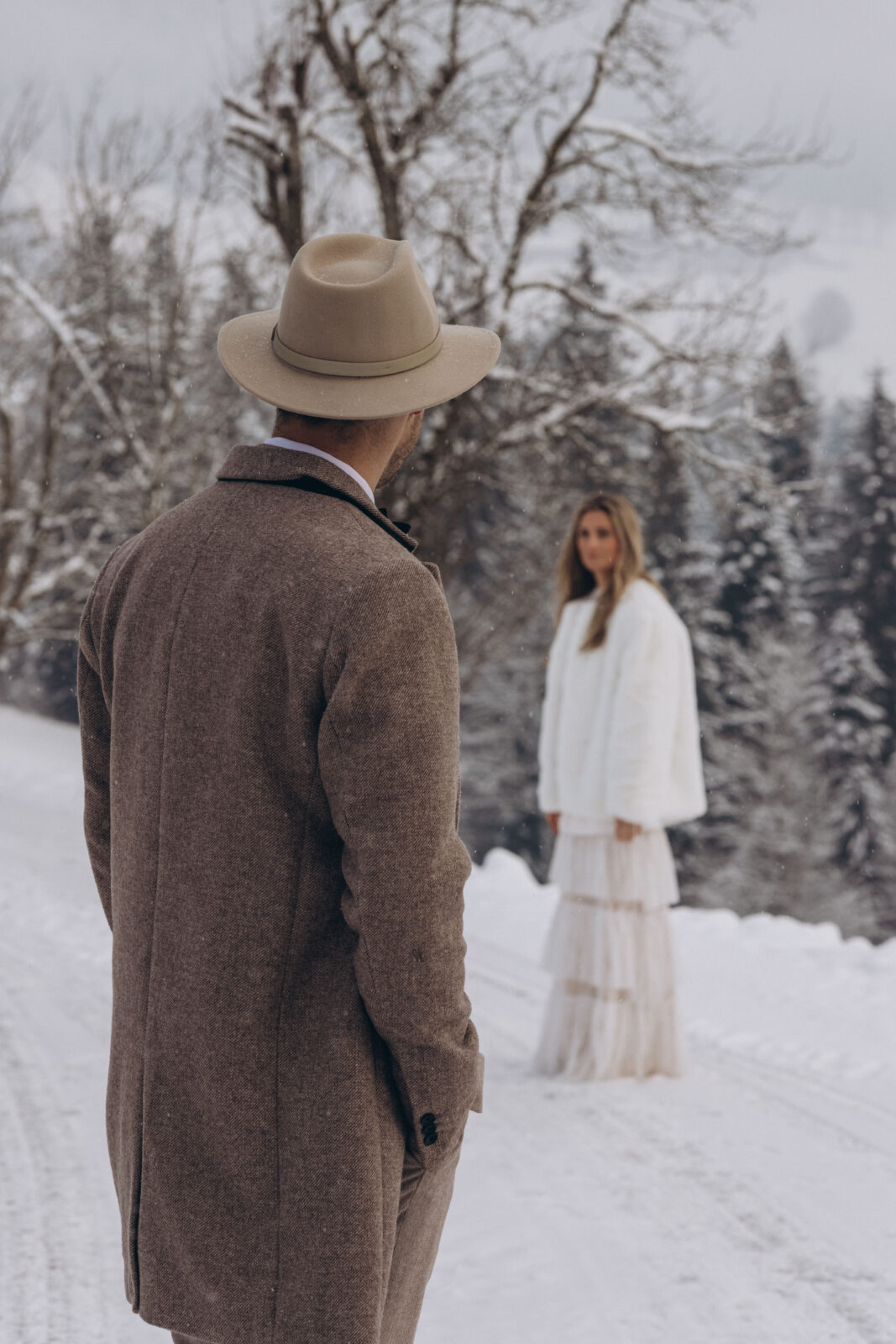 Winterhochzeit im Schnee