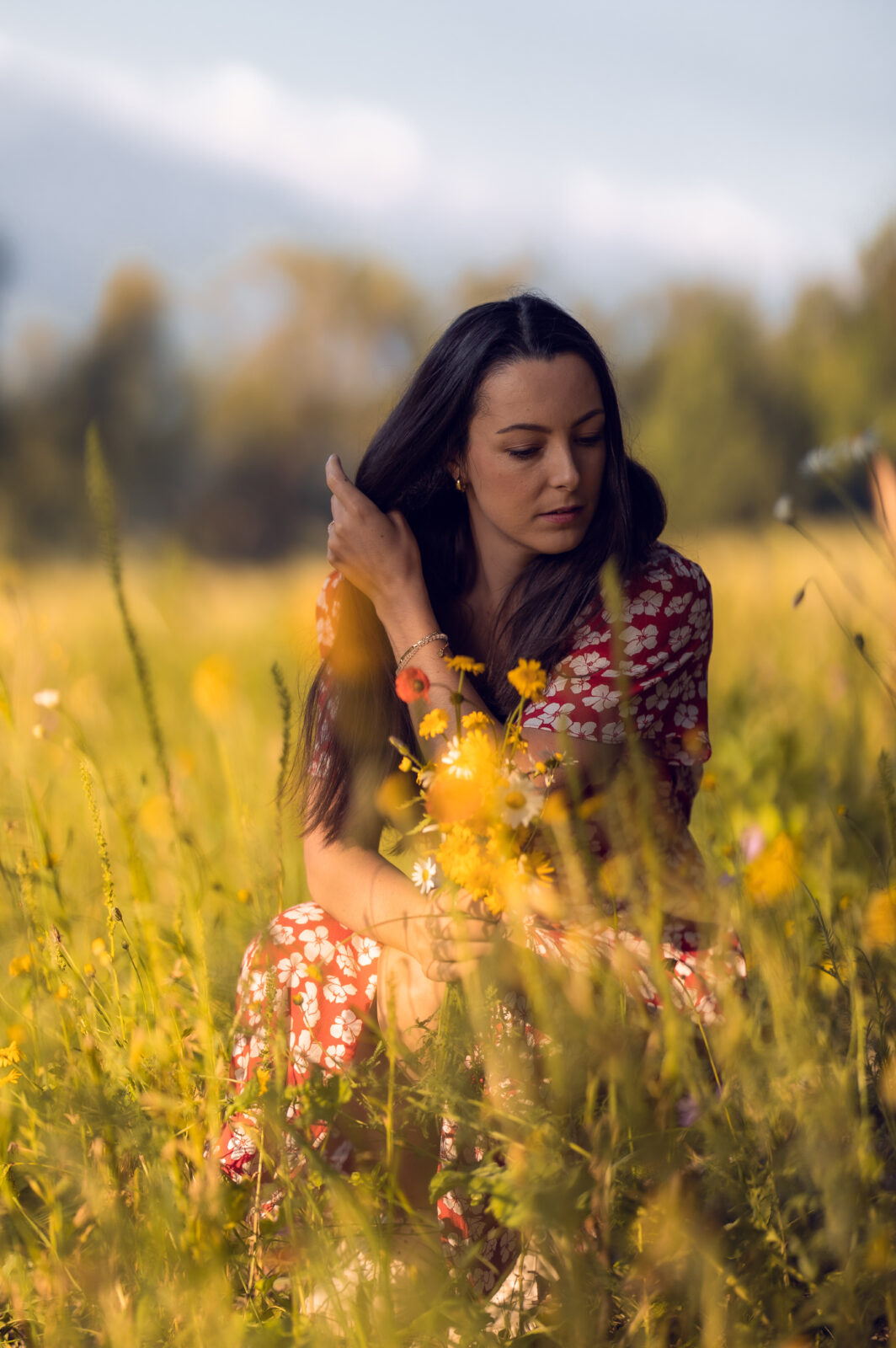 Portraitshooting in der Blumenwiese