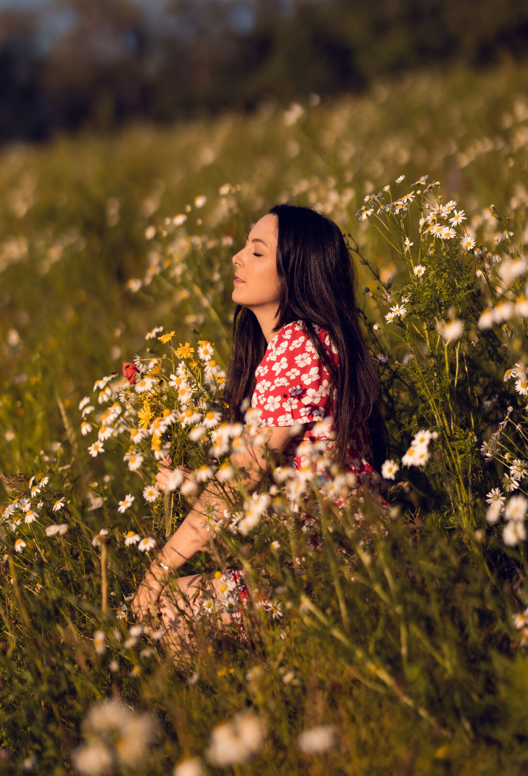Portraitshooting in der Blumenwiese